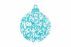 Wonderful Time of the Year Embroidery Design