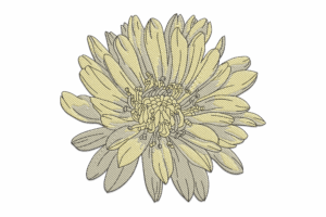 Yellow Flower Embroidery Design