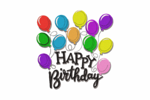 Premium Happy Birthday Machine Embroidery Design
