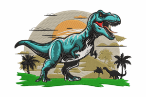 T-Rex Dinosaur Embroidery Design