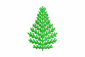 Minimalist Pine Christmas Tree Embroidery Design