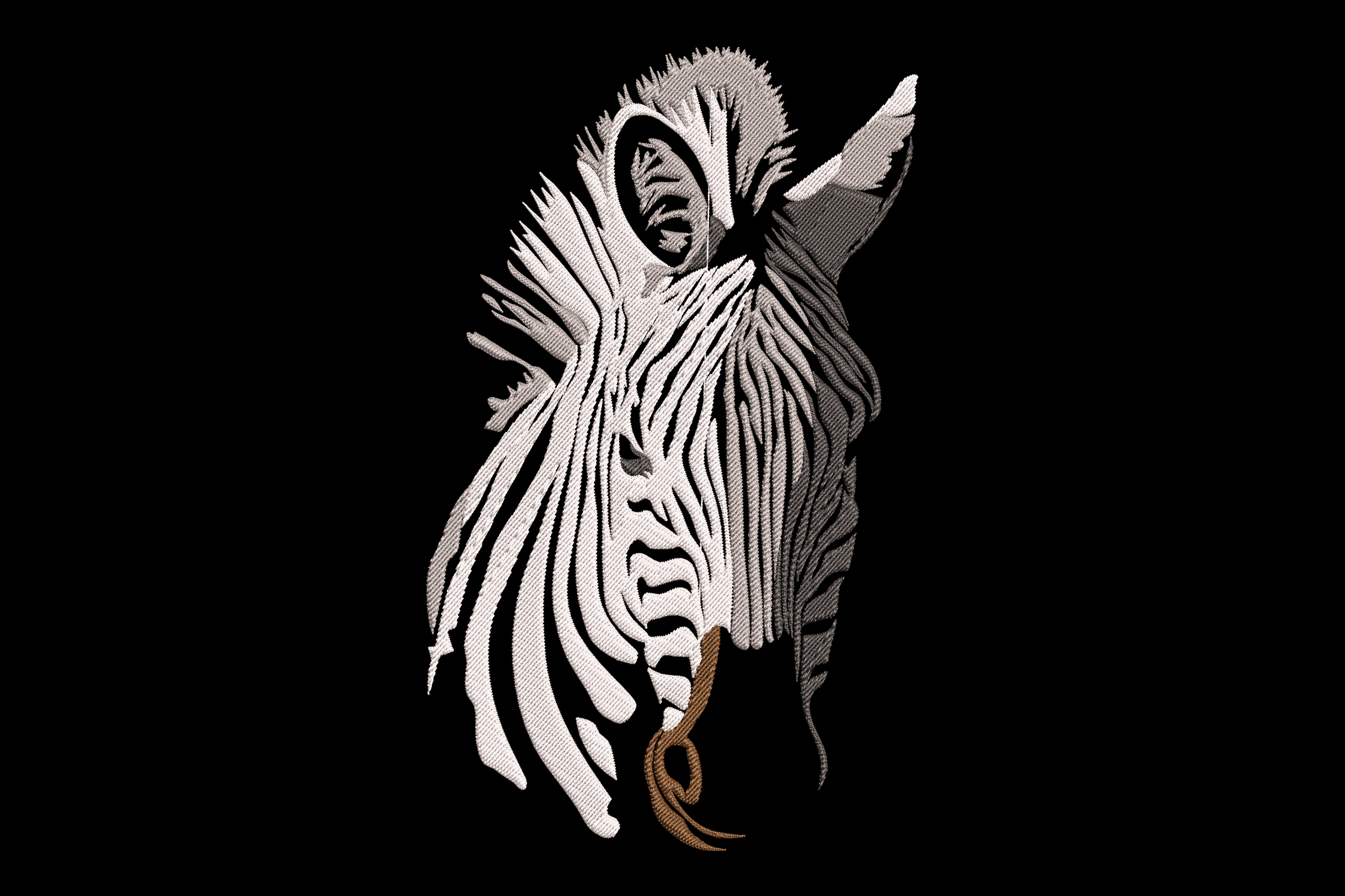 Zebra Head Machine Embroidery Design