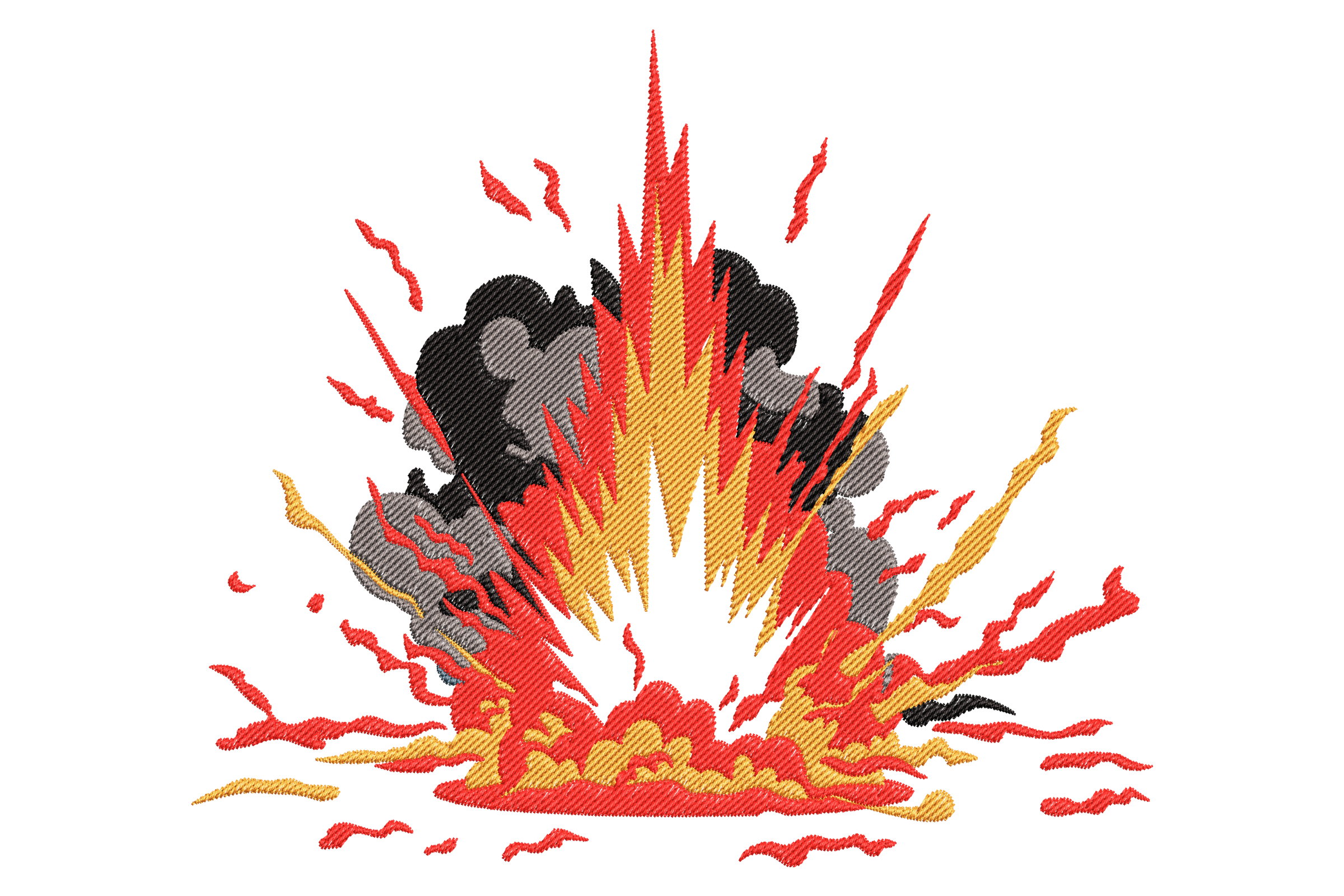Explosion Embroidery Design