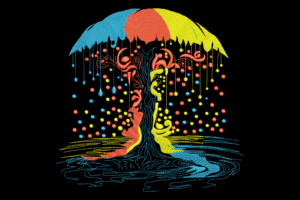 Abstract Tree Embroidery Design