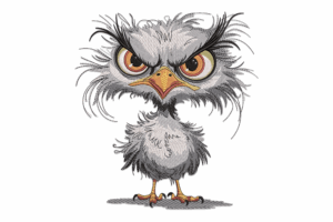 Angry Bird Embroidery Design