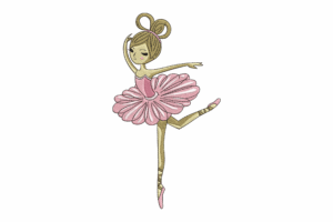 Ballet Girl Embroidery Design