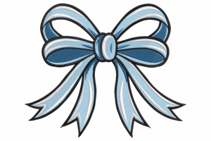Blue Ribbon Embroidery Design