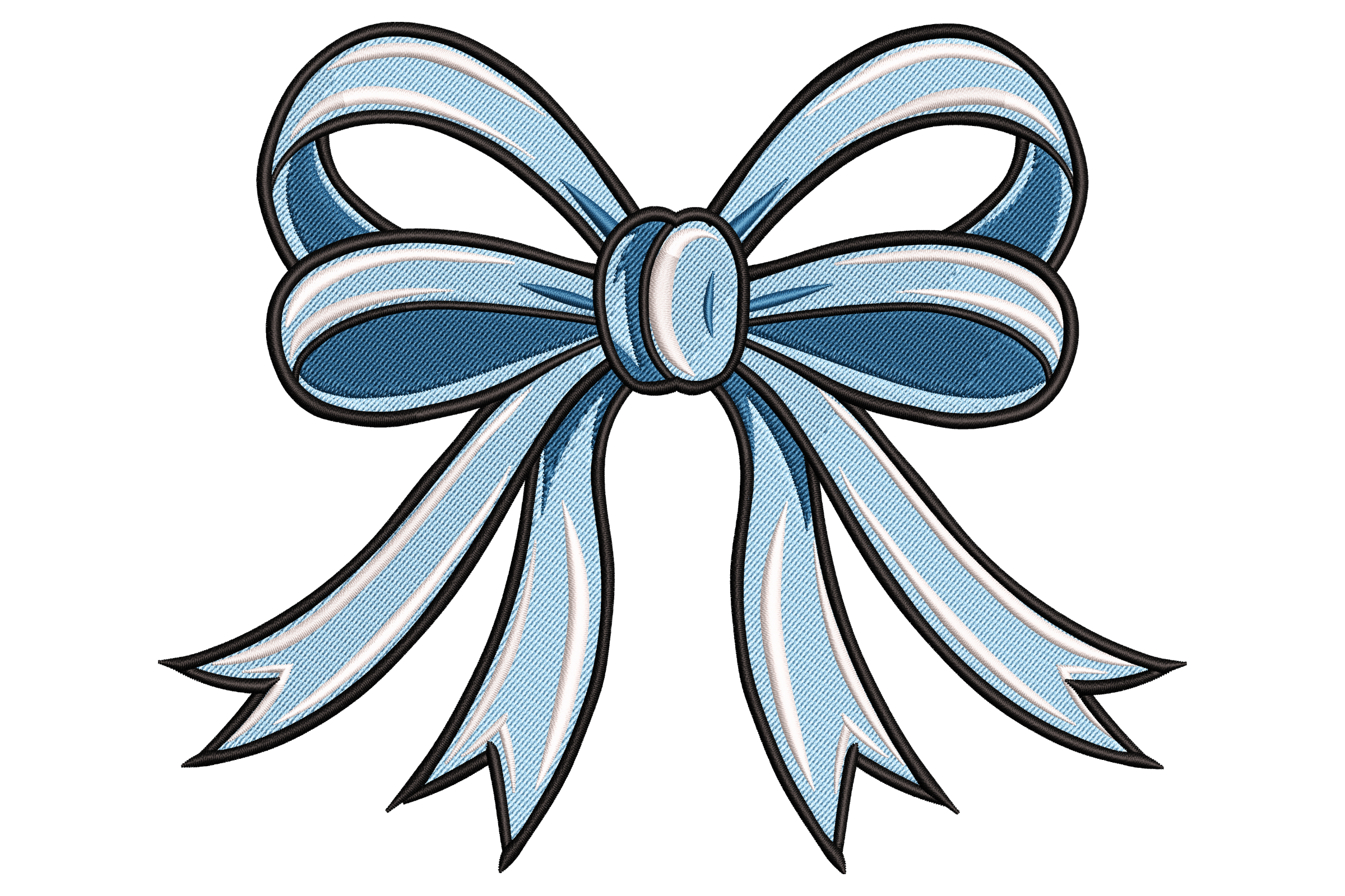 Blue Ribbon Embroidery Design