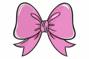 Bow Embroidery Design