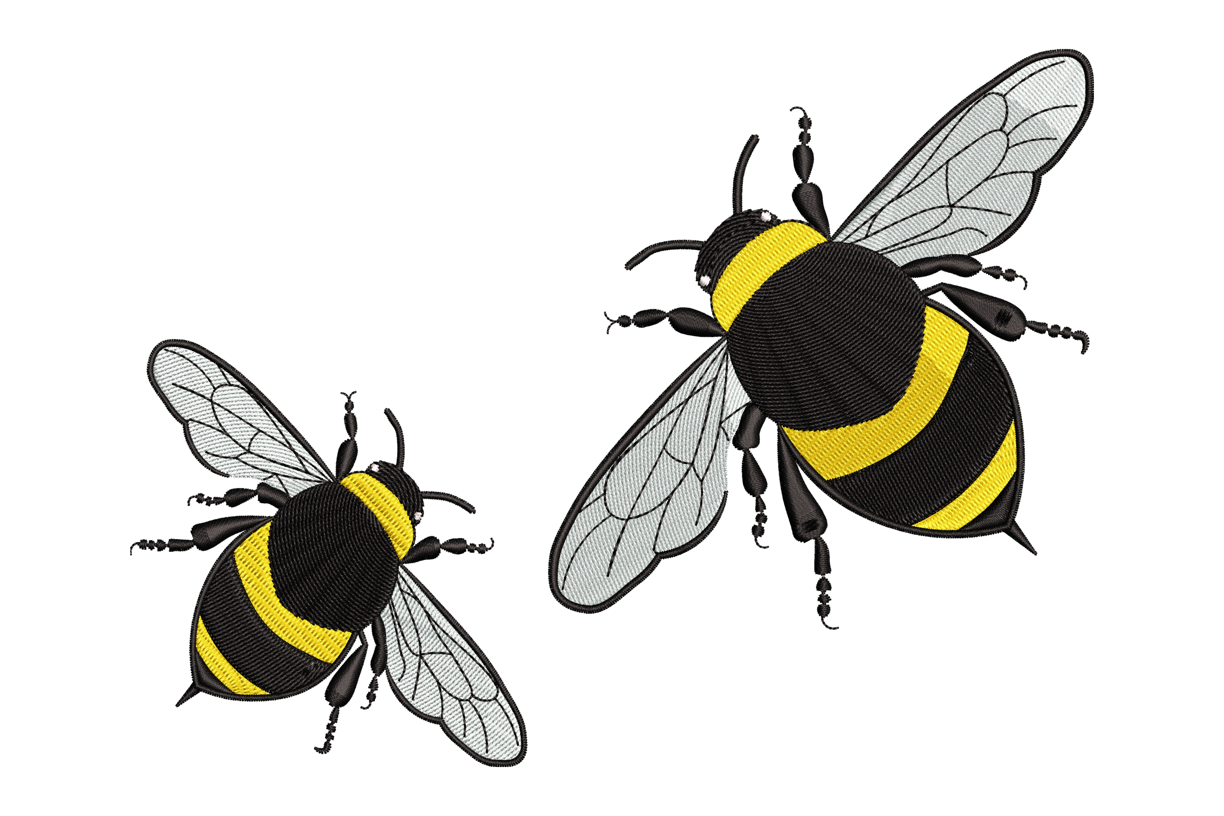 Bumblebee Duo Embroidery Design