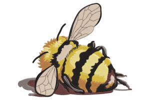 Bumblebee Embroidery Design