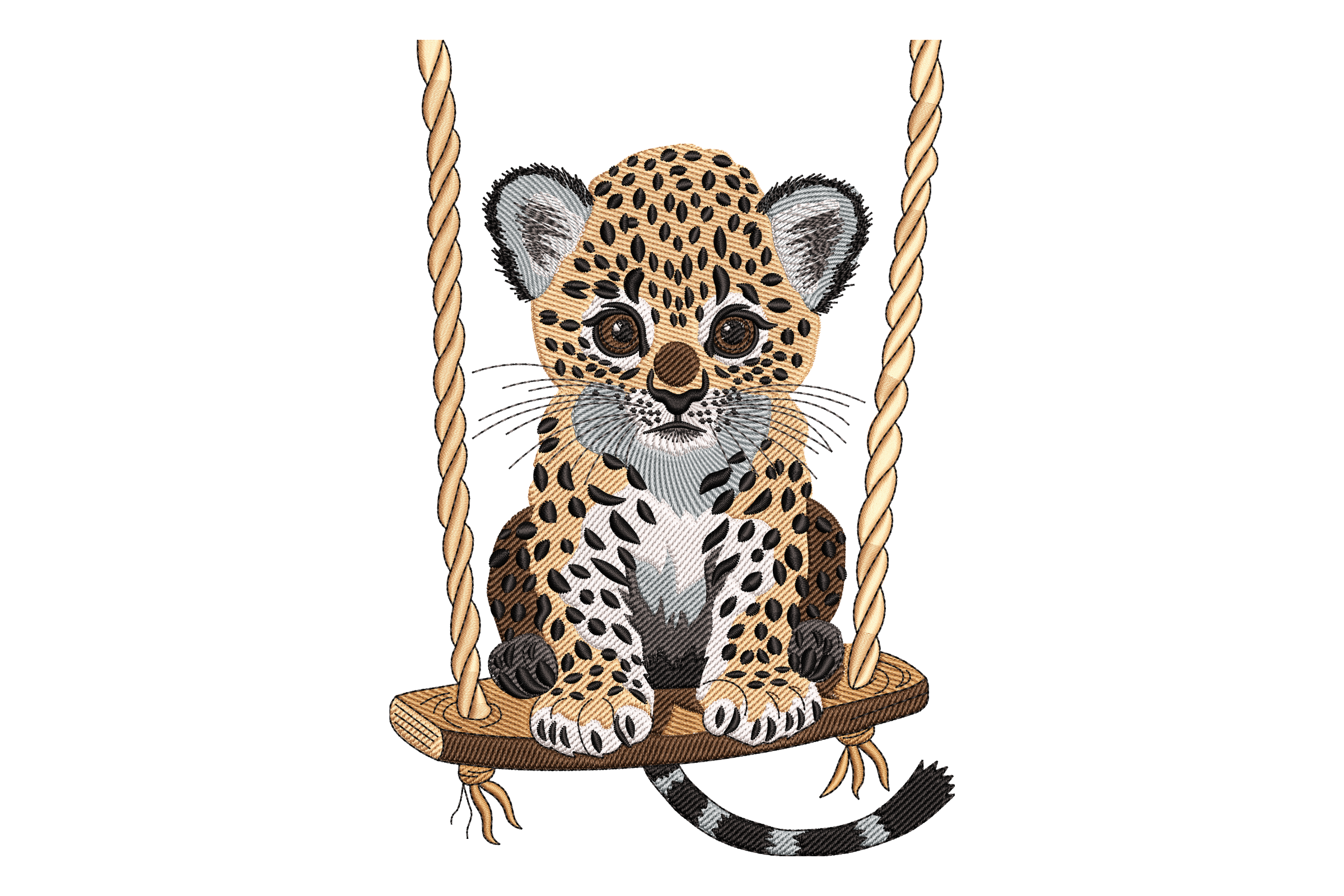 Golden Retriever on Tropical Beach Embroidery Design