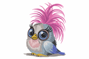 Cute Bird Embroidery Design