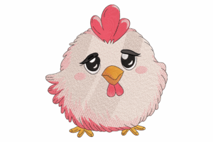 Cute Chicken Embroidery Design
