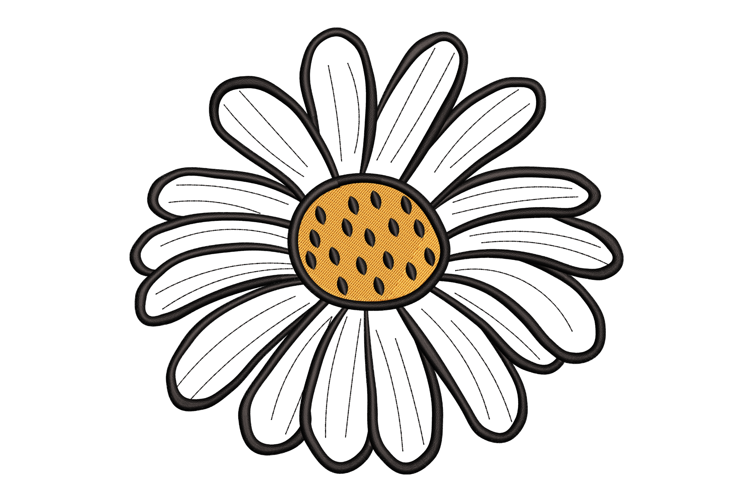 Daisy Flower Machine Embroidery Design 1 Daisy Flower Machine Embroidery Design