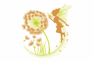Dandelion Fairy Embroidery Design