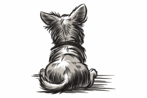 Dog from Behind Embroidery Design