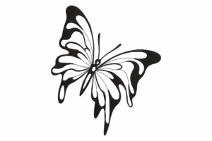 Dripping Butterfly Embroidery Design