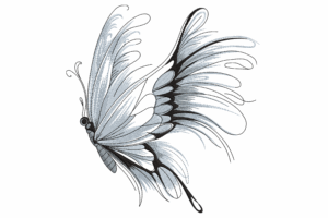 Elegant Butterfly Wings Embroidery Design