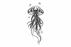 Elegant Jellyfish Embroidery Design