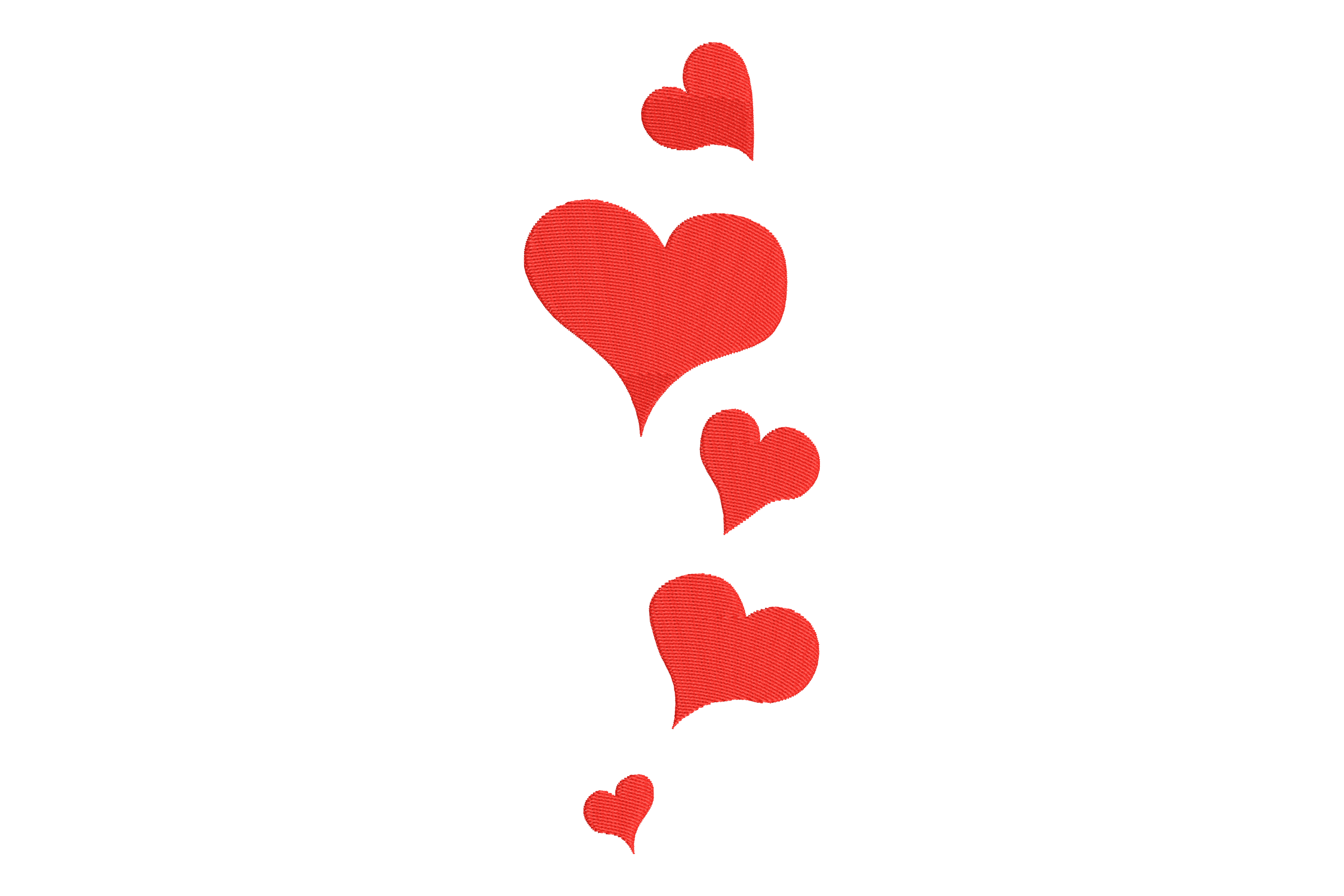 Falling Hearts Embroidery Design 1 Falling Hearts Embroidery Design