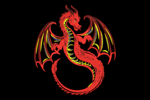 Fire Breathing Dragon Embroidery Design