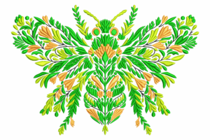 Floral Butterfly Embroidery Design