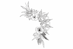 Floral Mandala Corner Embroidery Design