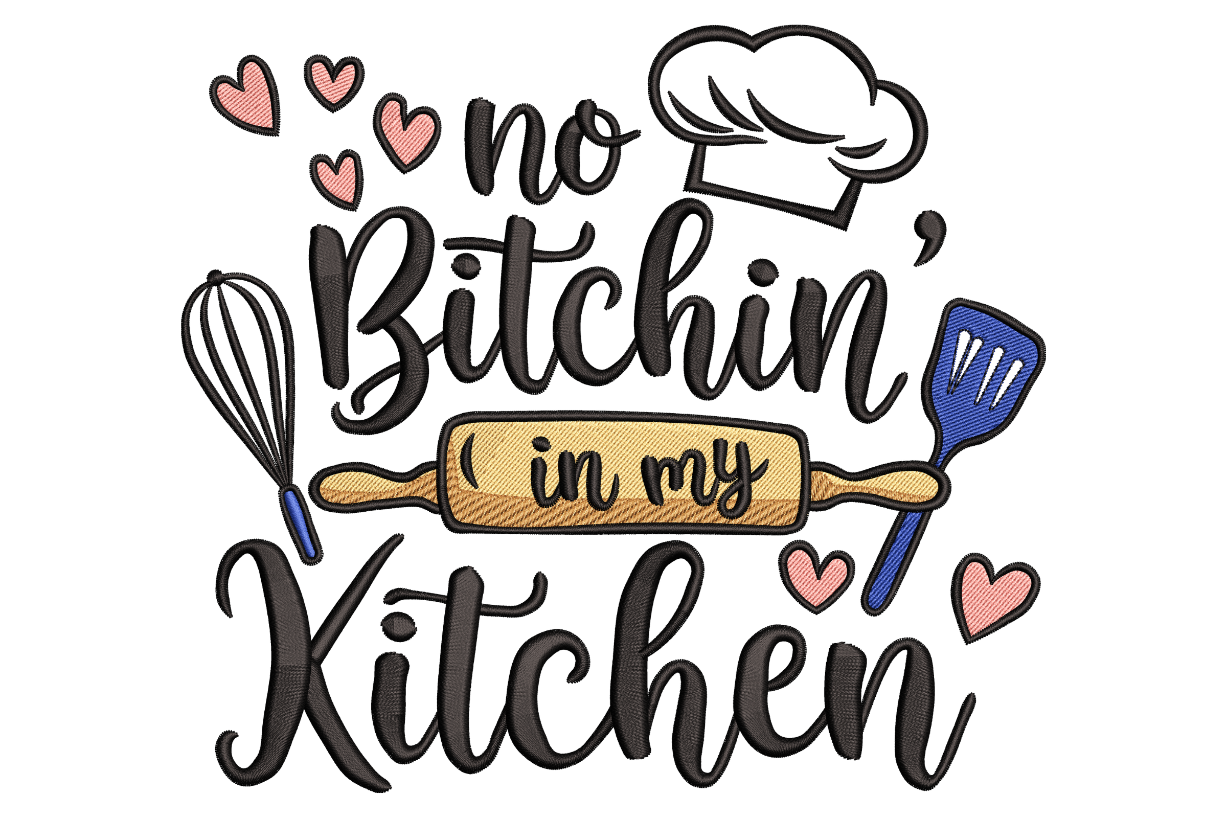 Funny Kitchen Quote Embroidery Design
