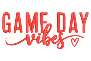 Game Day Vibes Embroidery Design