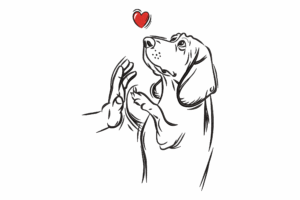 Girl Kissing Dog Embroidery Design