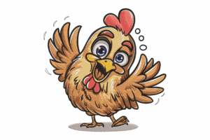 Happy Dancing Chicken Embroidery Design