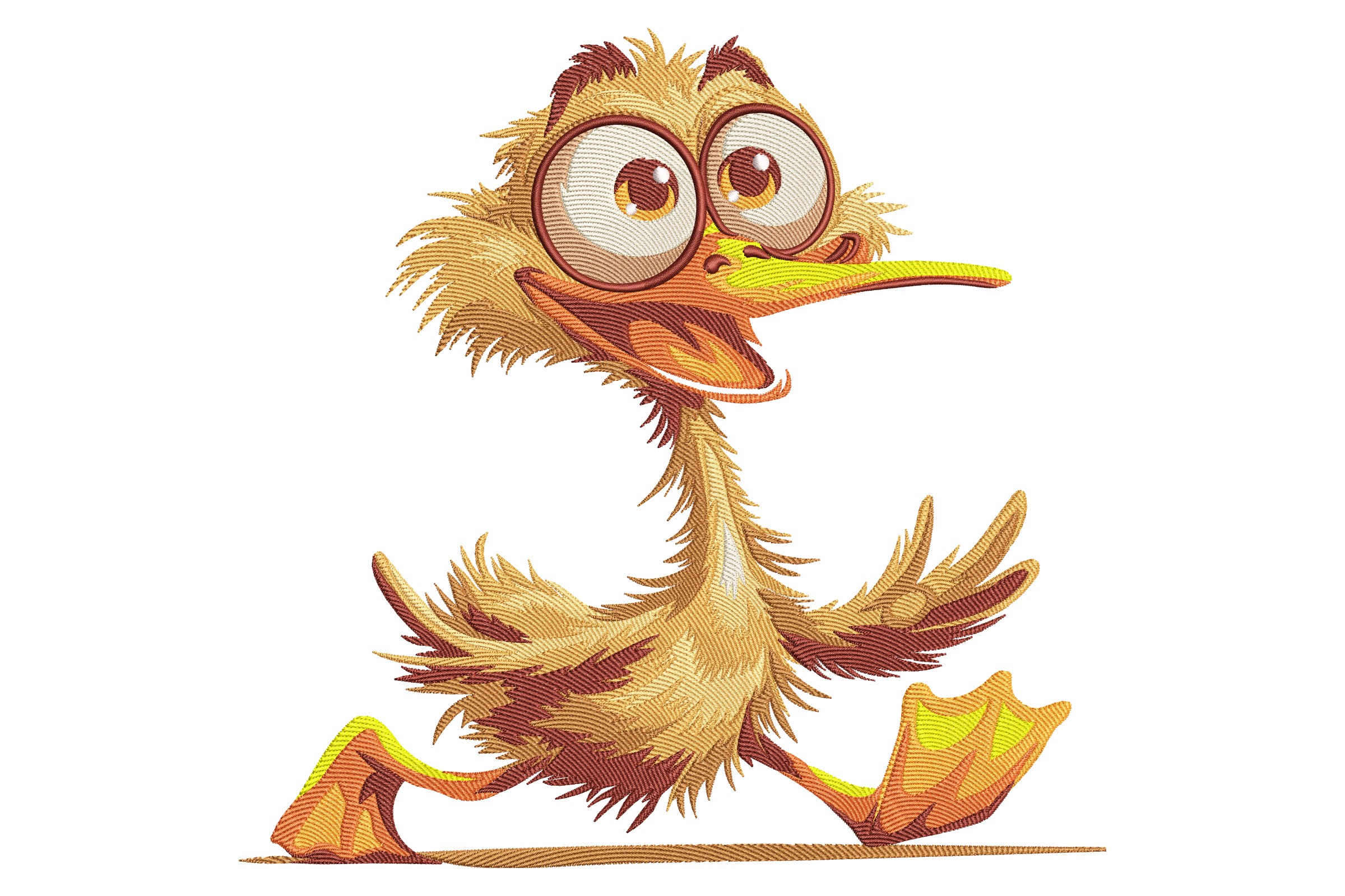 Happy Duck Embroidery Design