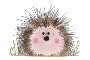 Hedgehog Fluffy Embroidery Design