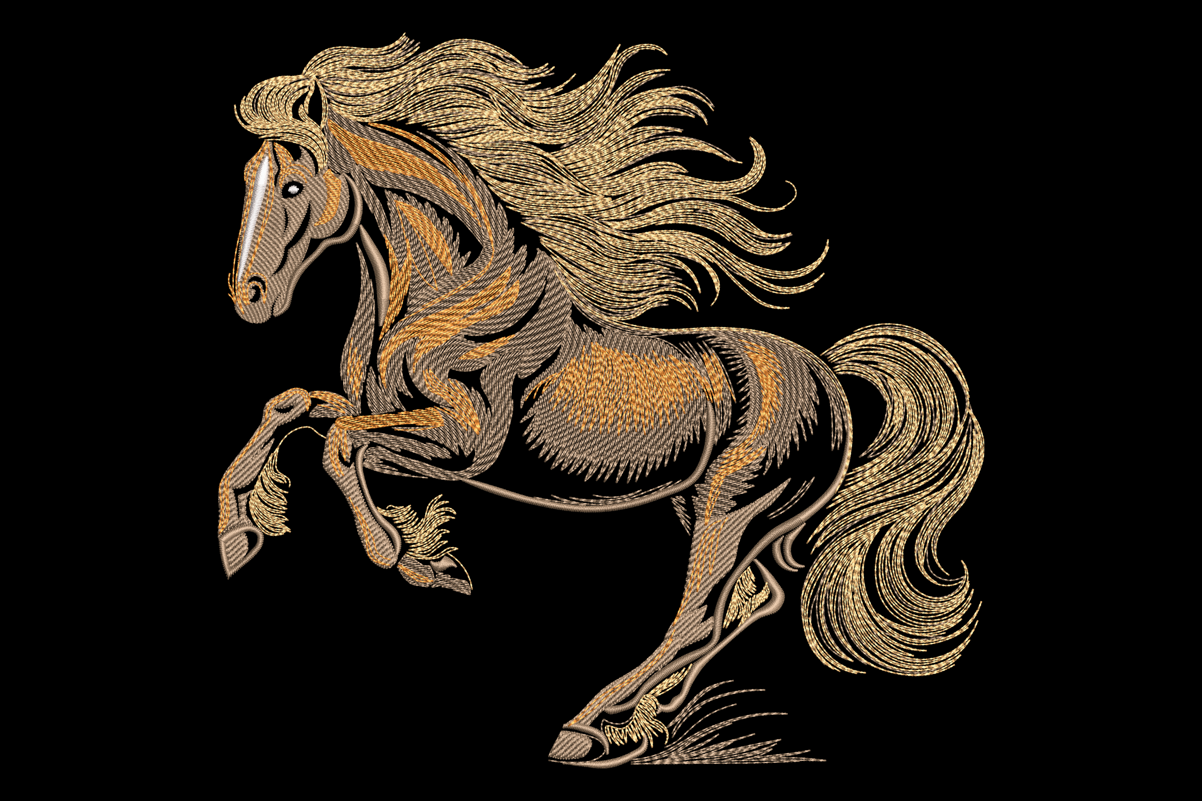 Majestic Horse Embroidery Design