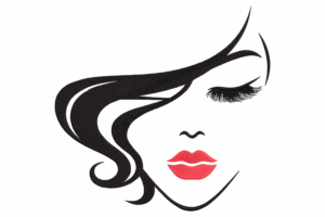 Minimalist Woman Face Embroidery Design