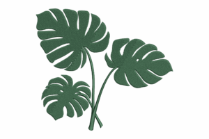 Monstera Leaf Embroidery Design