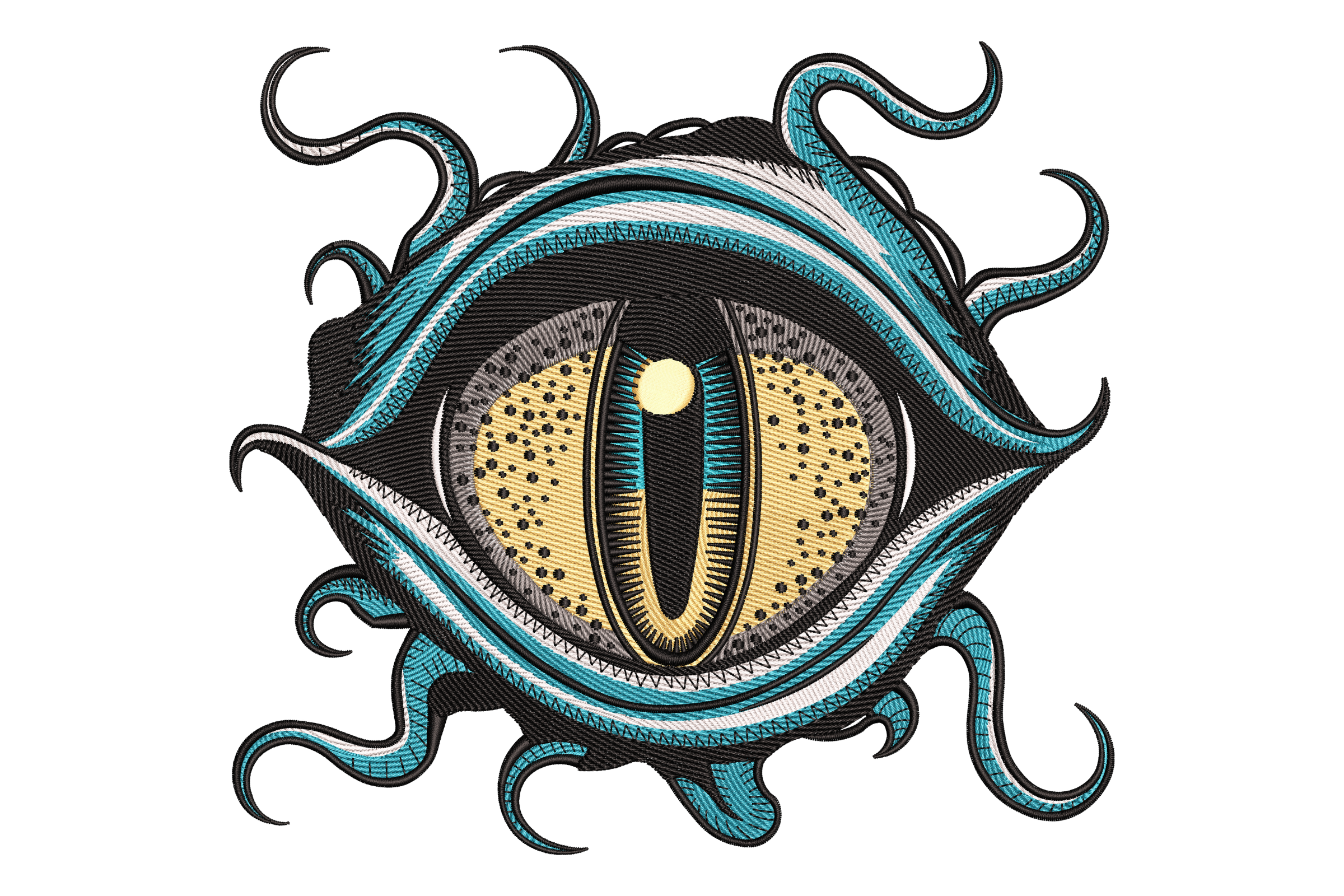 Mystic Dragon Eye Embroidery Design