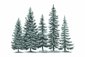 Pine Tree Forest Embroidery Design