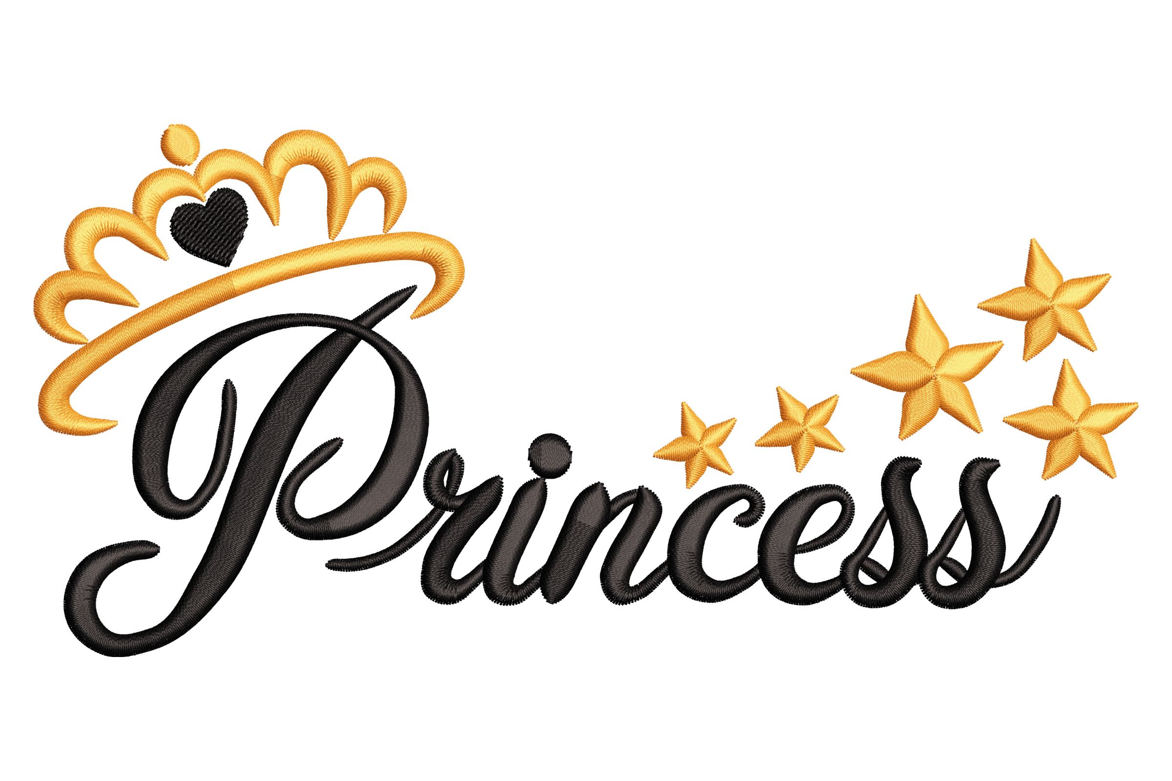 Princess Word Embroidery Design
