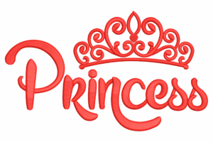 Princess Word Machine Embroidery Design