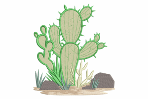 Cactus Embroidery Design