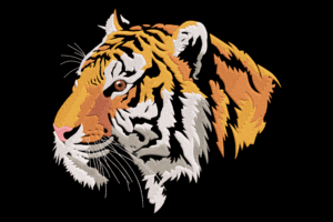 Realistic Tiger Head Machine Embroidery Design