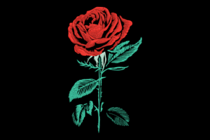 Red Rose Embroidery Design