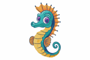Seahorse Embroidery Design