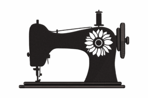 Sewing Machine with Sunflower Embroidery Design