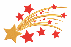 Shooting Stars Embroidery Design