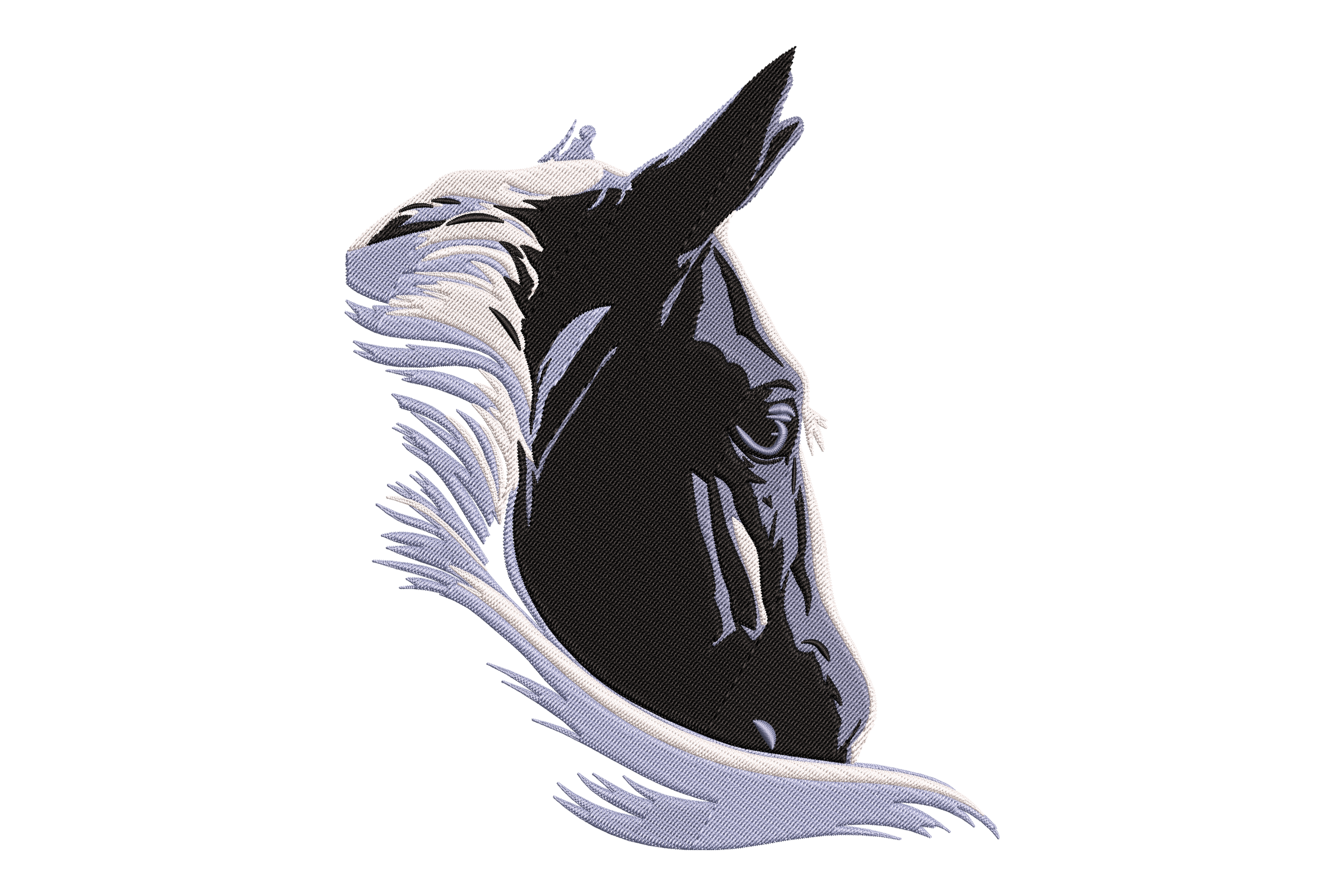 Stylized Horse Head Embroidery Design 1 Stylized Horse Head Embroidery Design