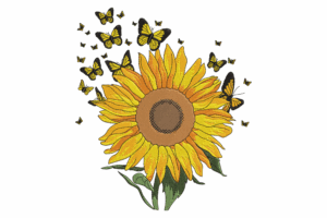 Premium Sunflower Machine Embroidery Design