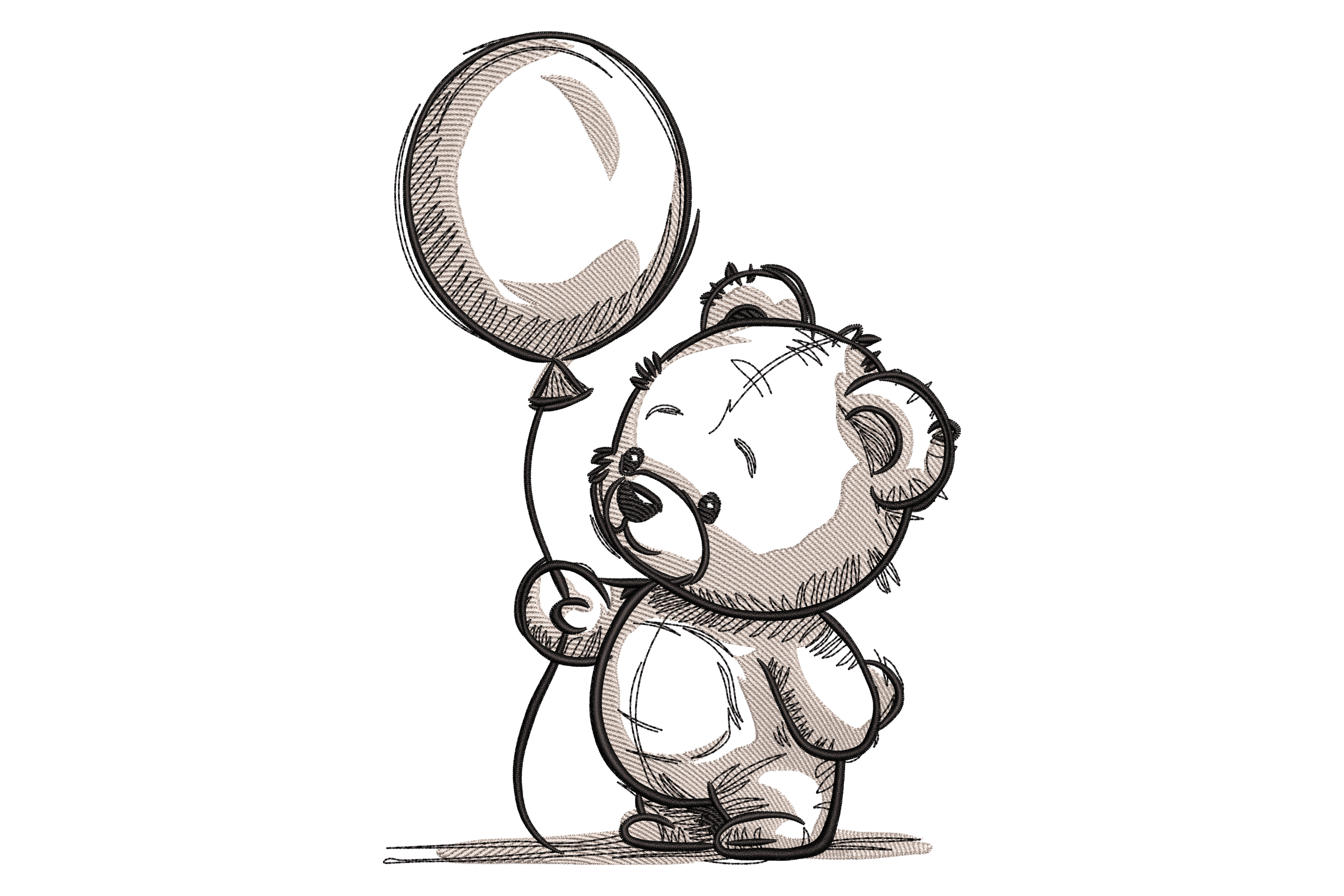 Teddy Bear Embroidery Design